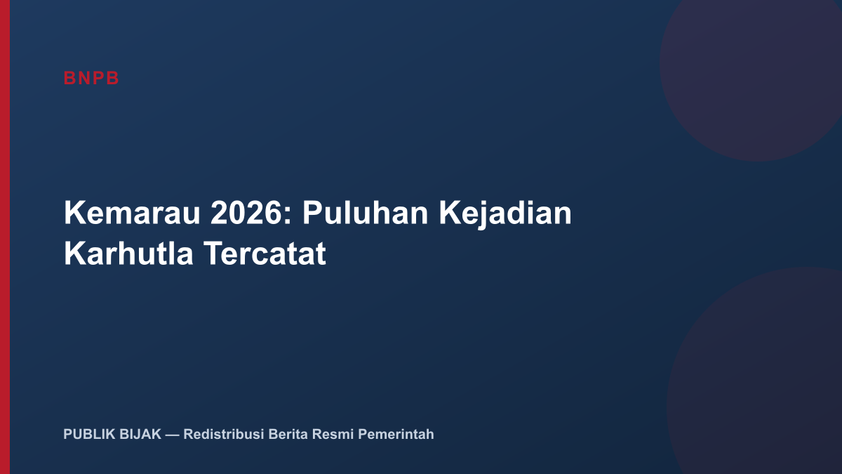 Kemarau Agustus 2026: BNPB Catat Puluhan Kejadian Karhutla, Gelar Operasi Modifikasi Cuaca di Sumsel