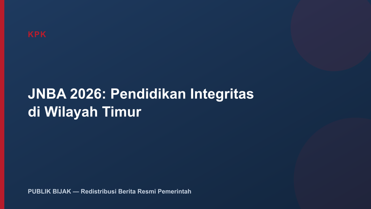 KPK Lepas Armada JNBA 2026, Perkuat Pendidikan Integritas di Wilayah Timur Indonesia